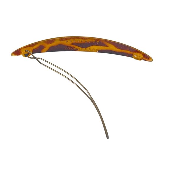 Vintage Tortoiseshell Banana Hair Clip 4.5" Plastic Retro Barrette For Women - Picture 3 of 5